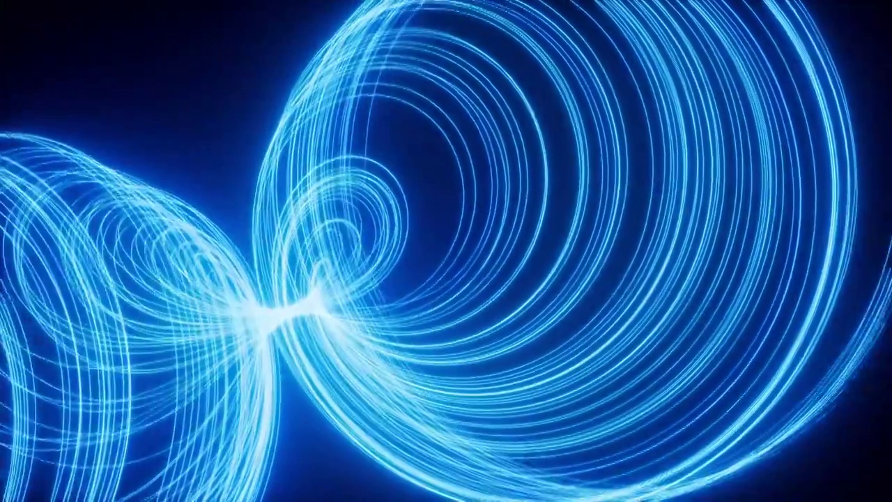 抽象霓虹线条科技背景动画视频素材