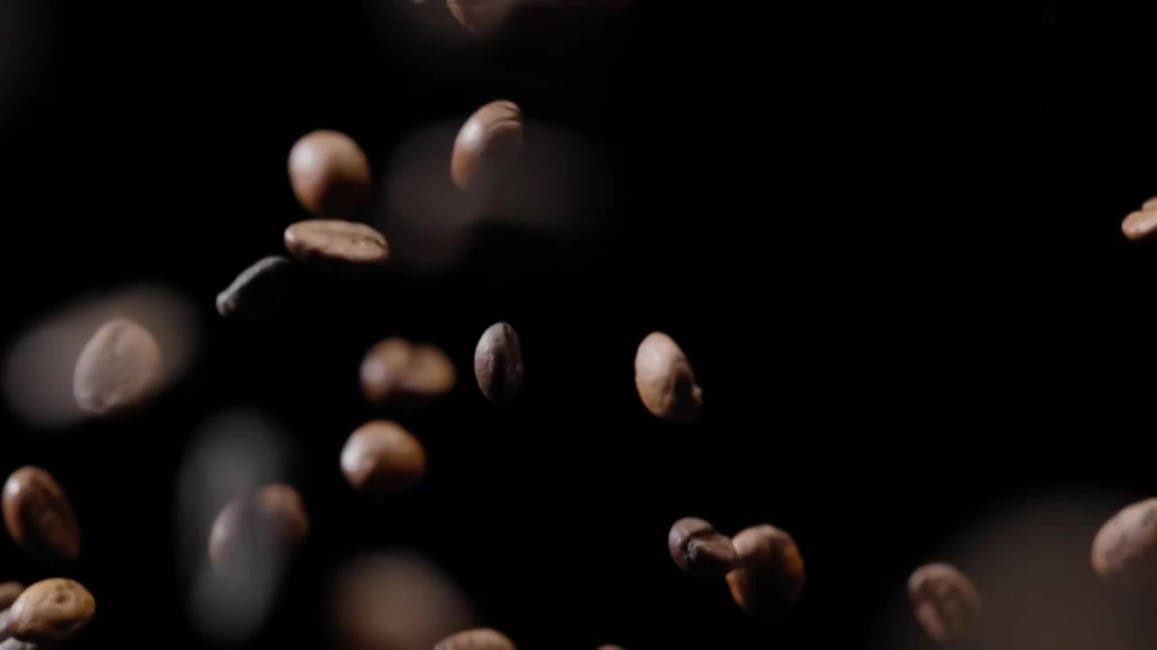 咖啡豆升格拍摄（合集）视频素材