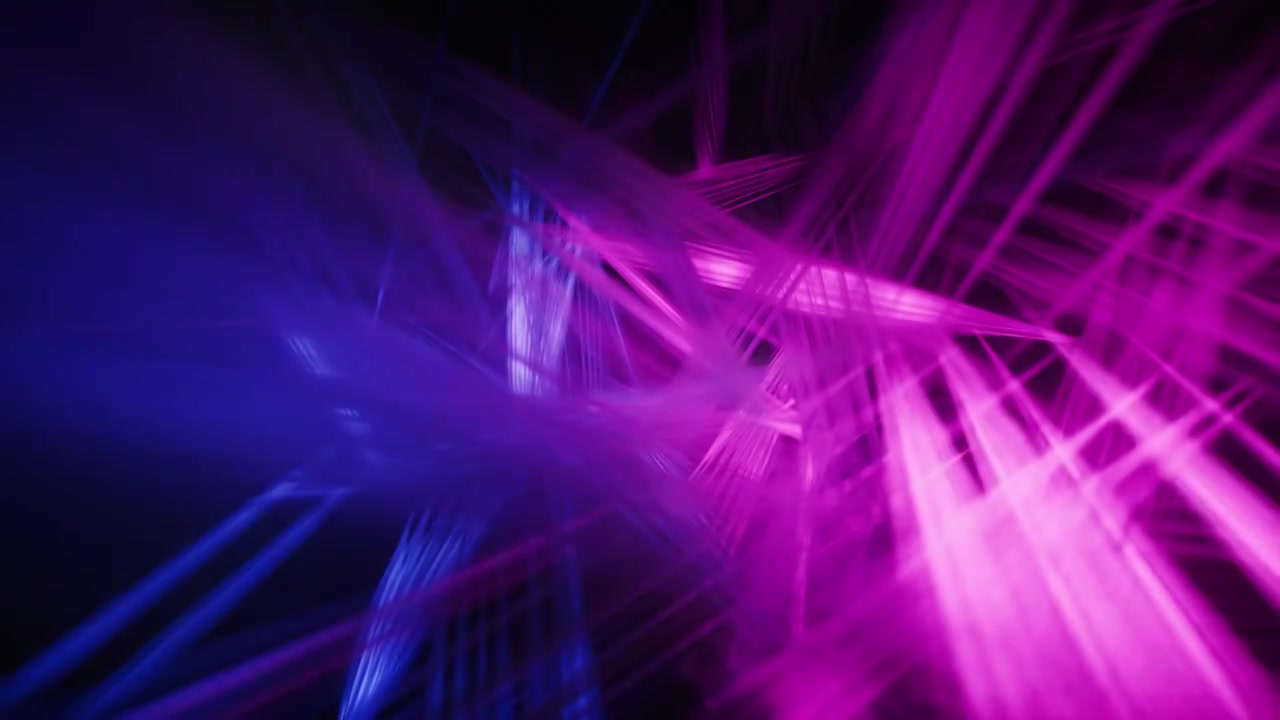 霓虹灯光线条效果背景3D渲染视频素材