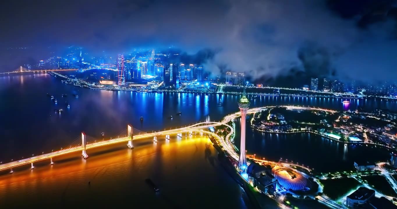 深圳，城市，金融区，航拍视角，日落视频素材