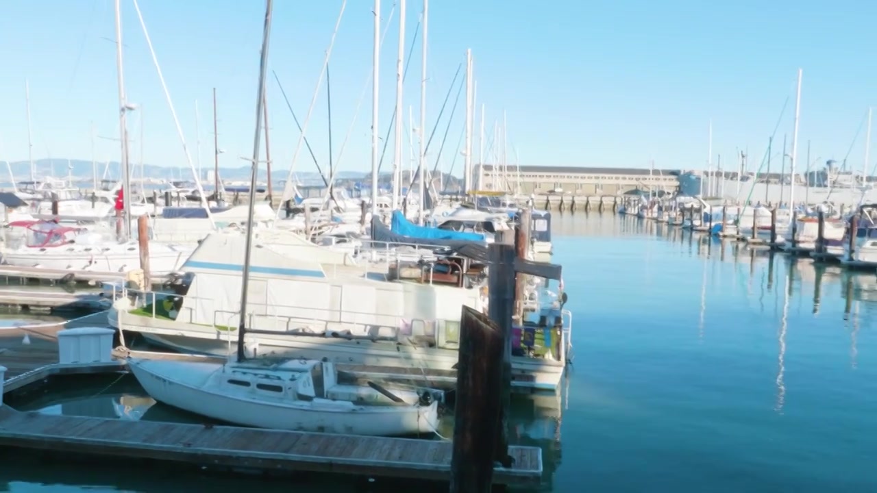 美国旧金山渔人码头圣诞城市街景风光视频下载