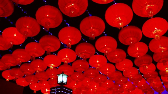 中国传统红灯笼视频下载