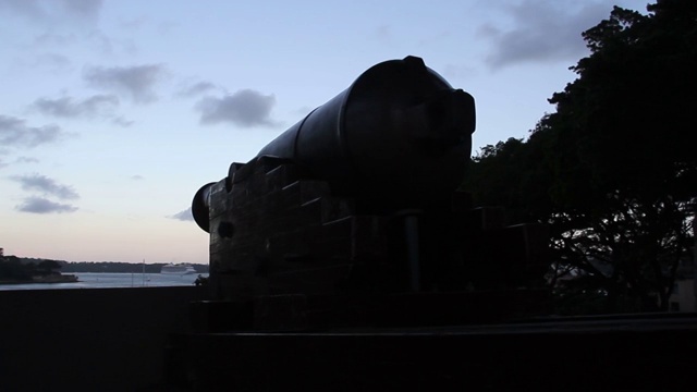 悉尼港大炮夕阳视频下载