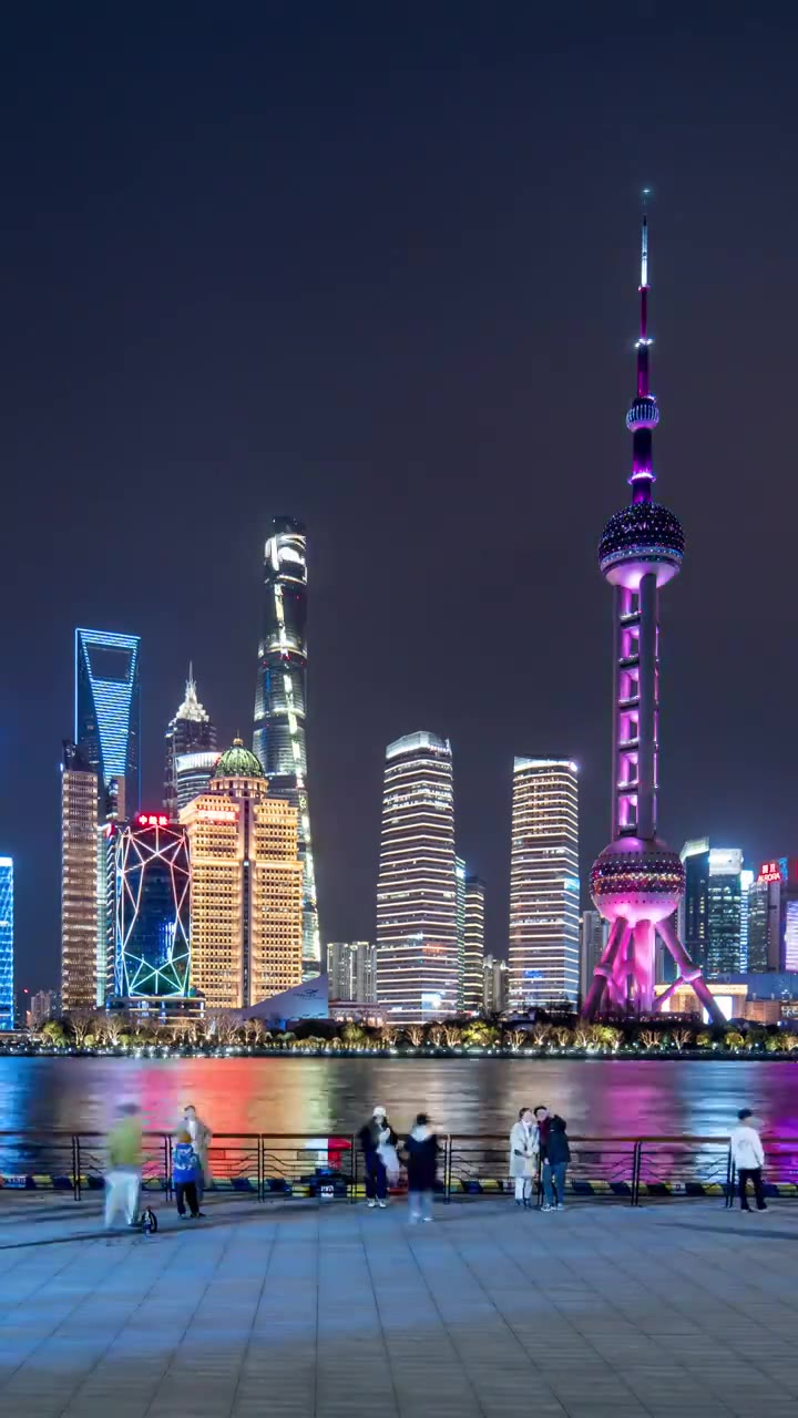 上海北外滩夜景视频素材