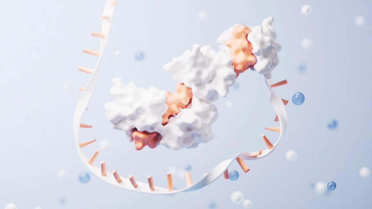 生物科技概念RNA基因3D渲染视频素材