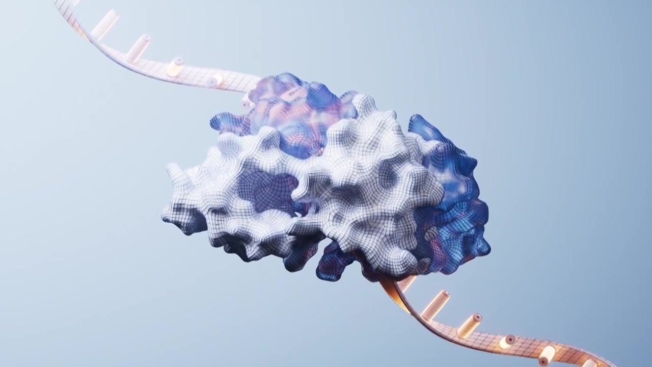 生物科技概念RNA基因3D渲染视频素材