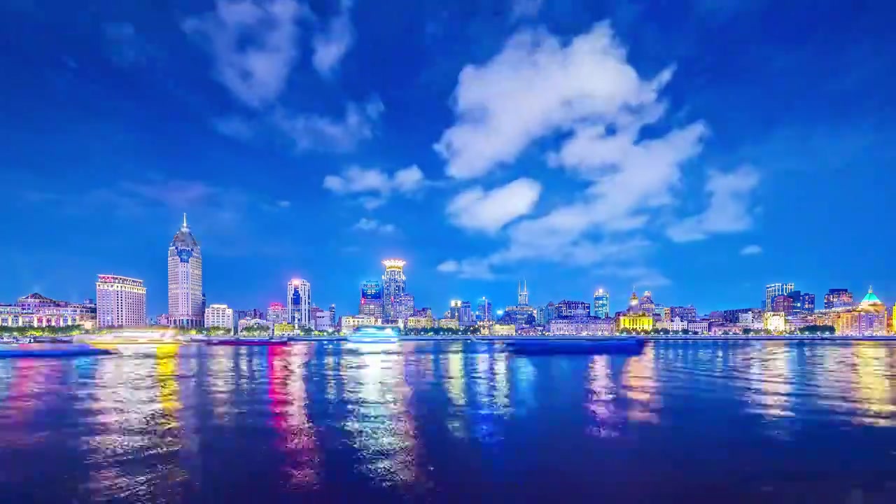 中国上海外滩天际线延时视频素材