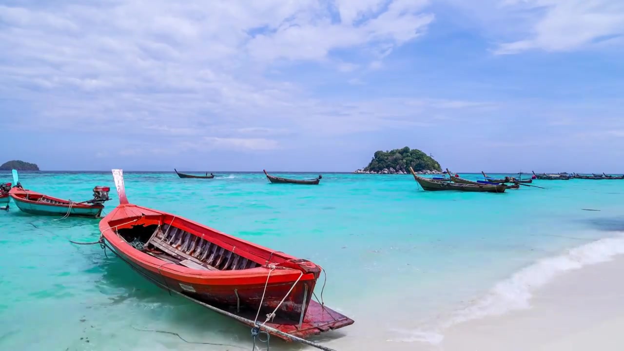 泰国丽贝岛海滩风光视频素材