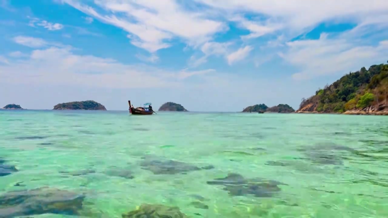 泰国度假胜地丽宝岛海面视频素材