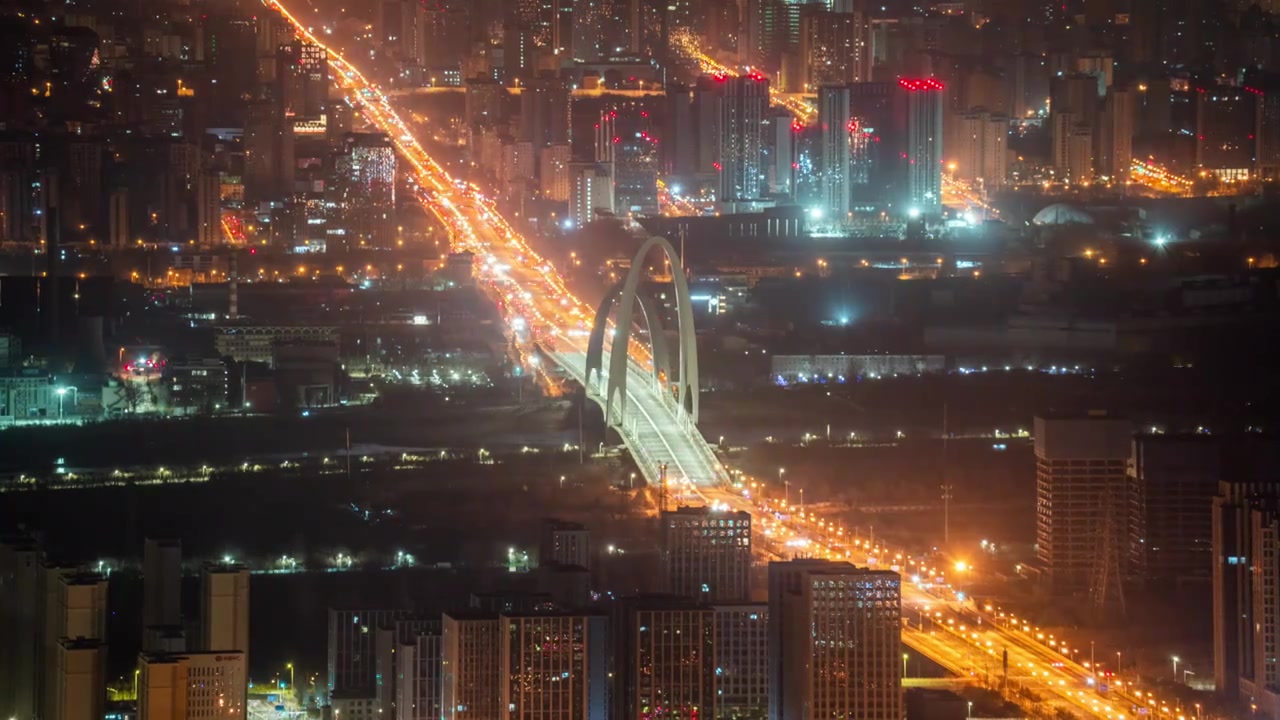 北京首钢大桥风景视频素材