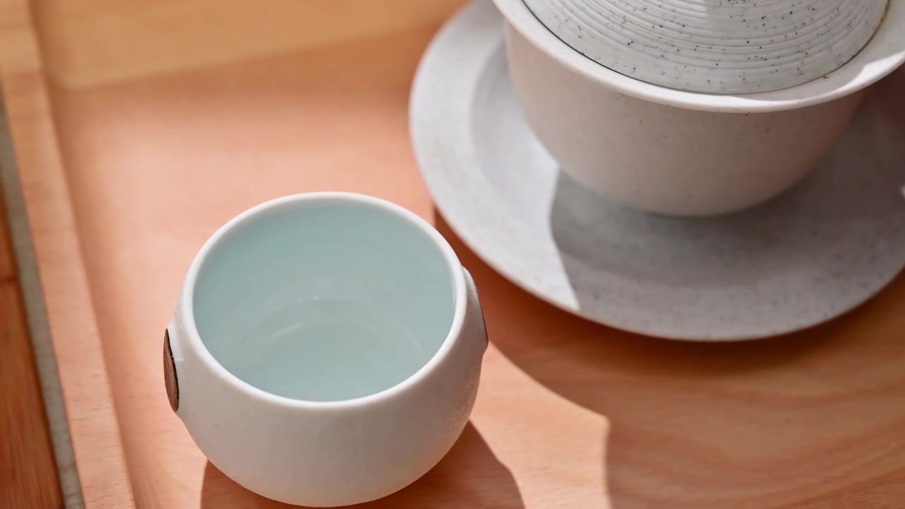 中国茶药食同源枸杞菊花茶冲泡过程合集视频素材