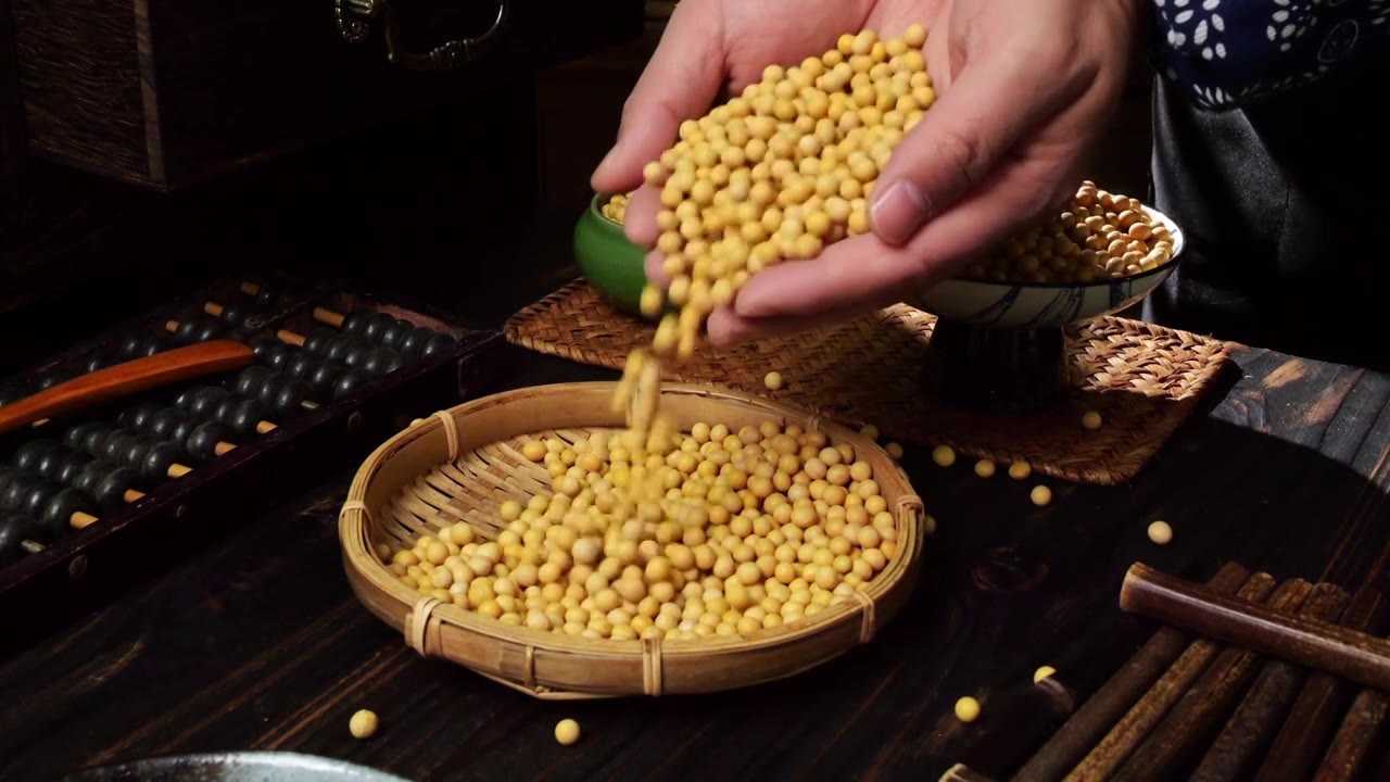黄豆 大豆 豆子（合集）视频素材