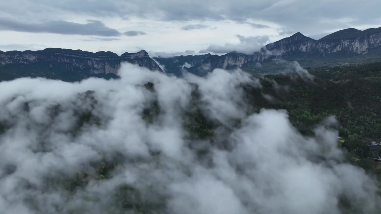 新入选的世界地质公园湖北恩施大峡谷云海延时视频素材