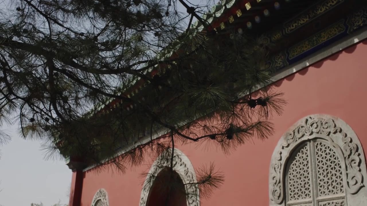 中国北京普度寺寺庙中式建筑中国文化视频下载