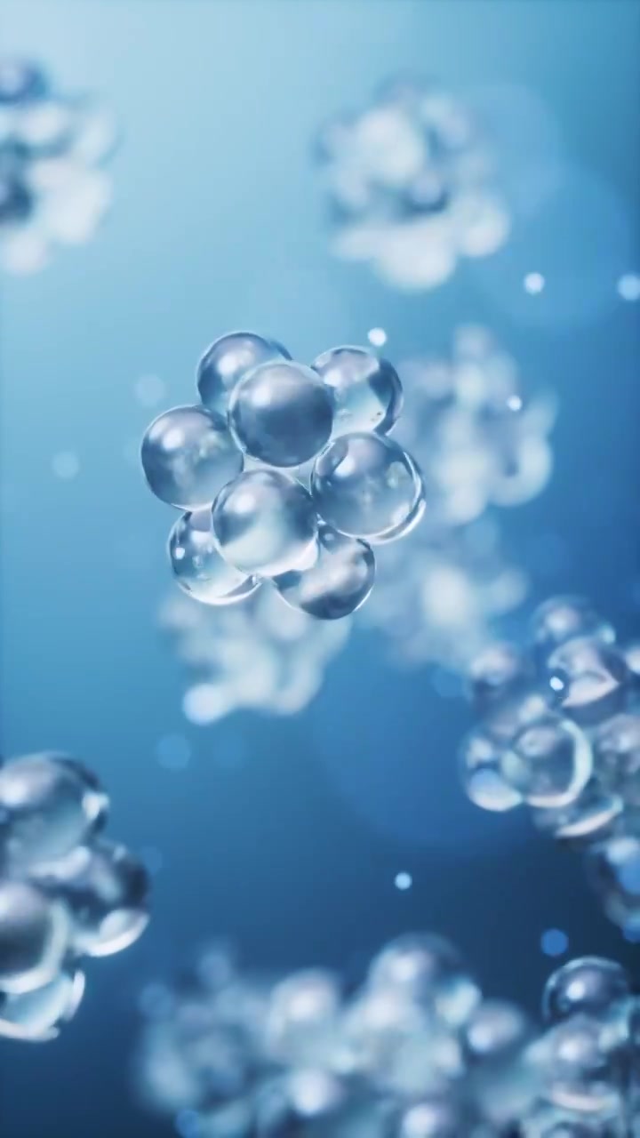 微观透明球状晶体医药科技概念三维渲染视频素材