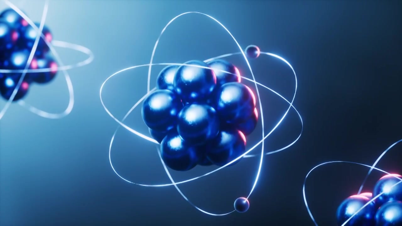 微观物理原子结构物理科学概念三维渲染视频下载