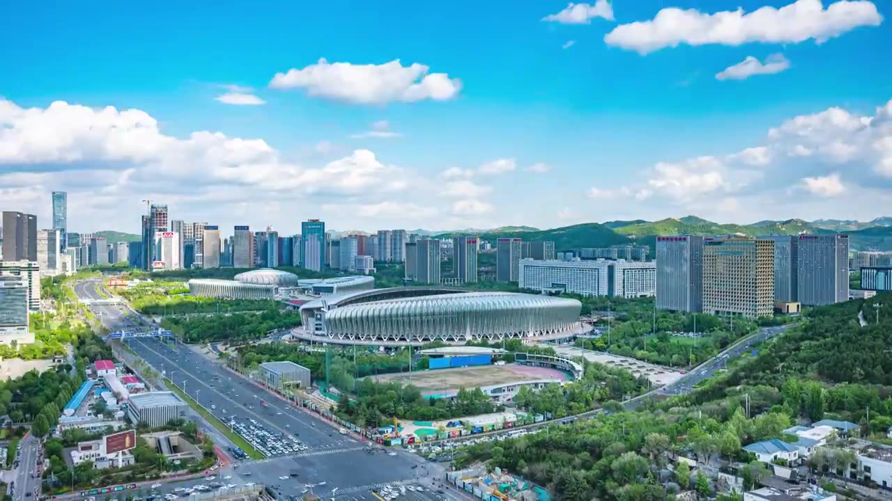 济南奥体中心延时8K视频素材