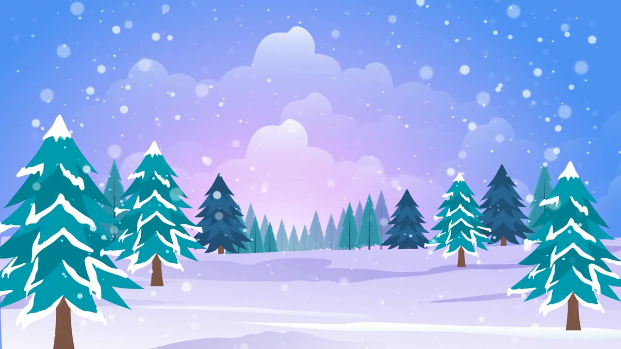循环动态冬季背景视频视频素材