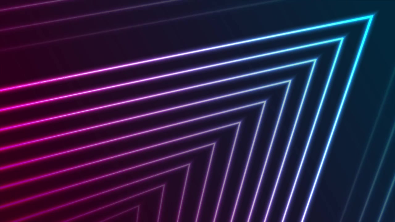 彩色霓虹激光线条抽象的未来几何运动背景视频素材