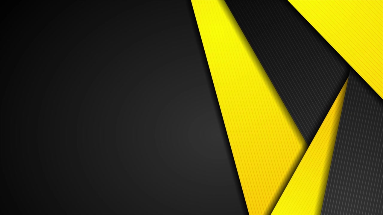 黄黑科技条纹和线条抽象的运动背景视频素材