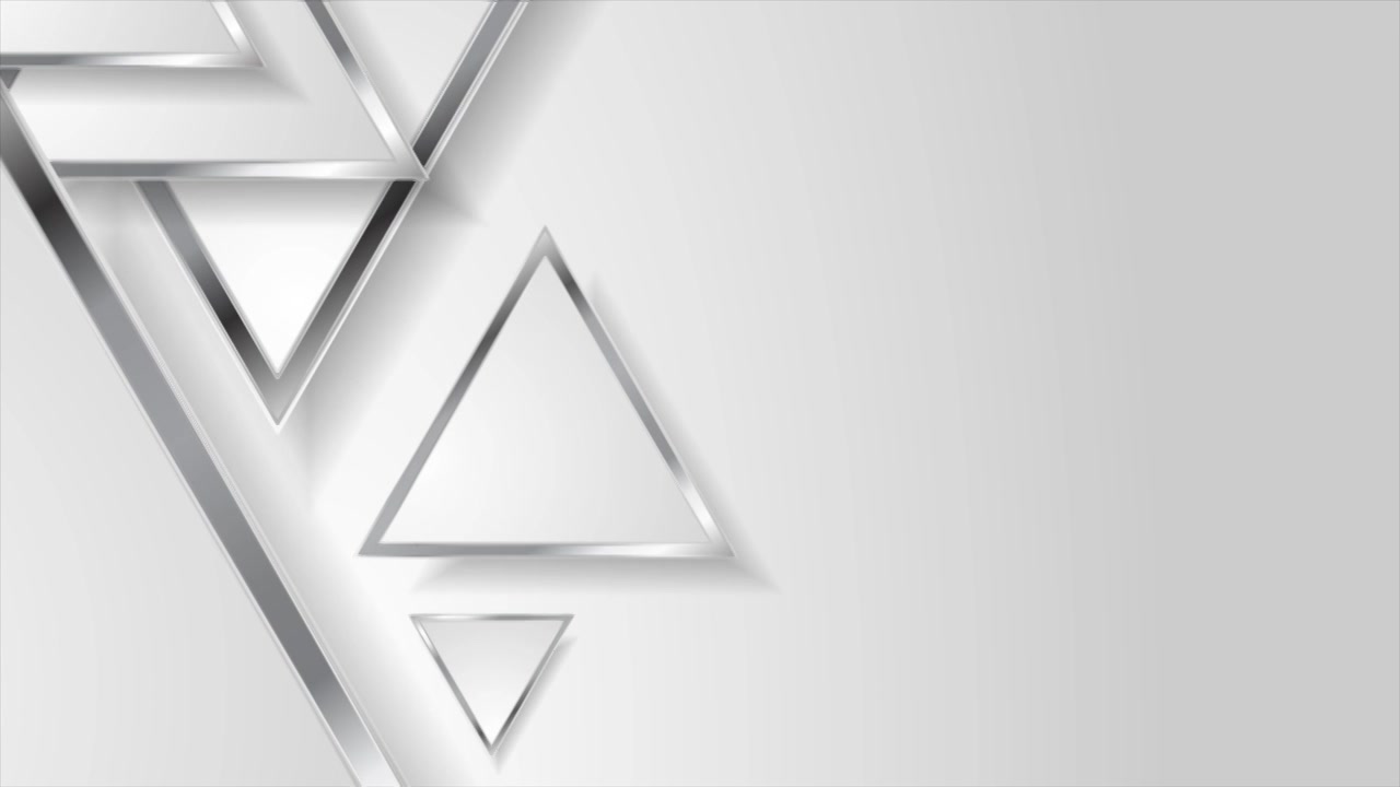 高科技几何运动背景与银色三角形视频素材