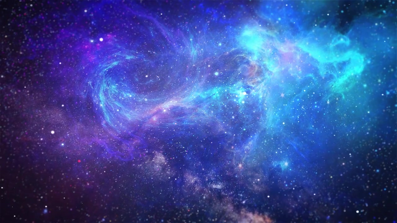 银河星空宇宙太空蓝色梦幻星际4K背景视频视频下载