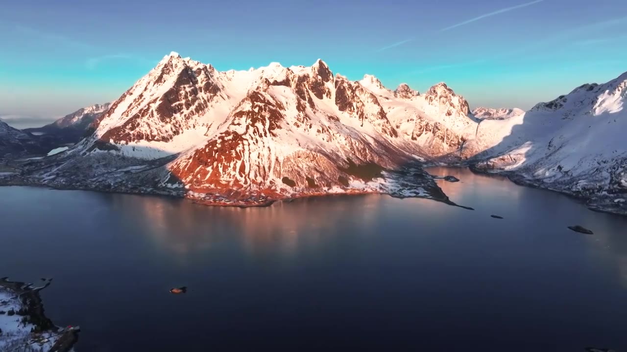 4K航拍挪威斯沃尔韦尔风光无限视频下载