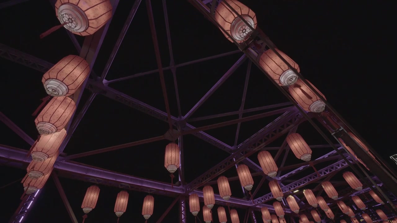 兰州中山桥夜景s-log3灰片视频下载
