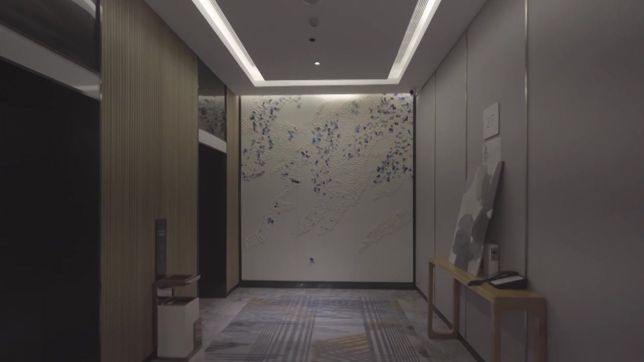 现代酒店空间电梯间视频下载