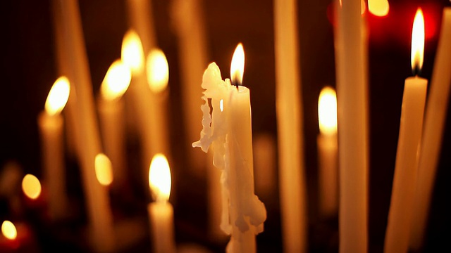 教堂蜡烛视频素材