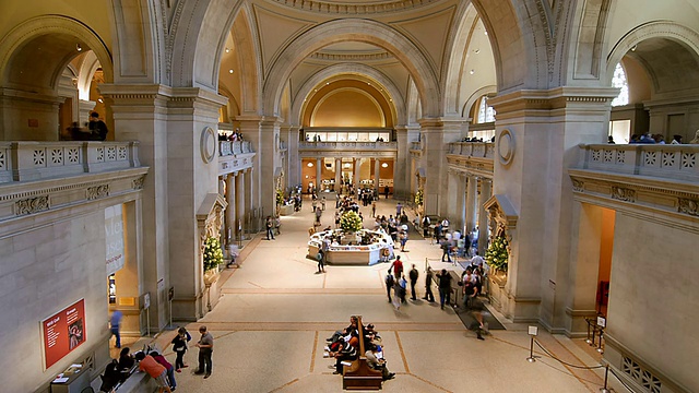 美国纽约大都会艺术博物馆的电汇游客视频下载