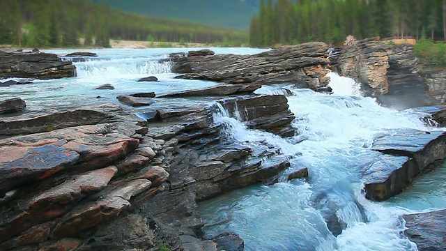 贾斯珀国家公园的瀑布视频素材