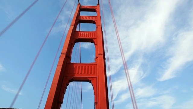 驶过旧金山金门大桥/美国加州旧金山视频素材