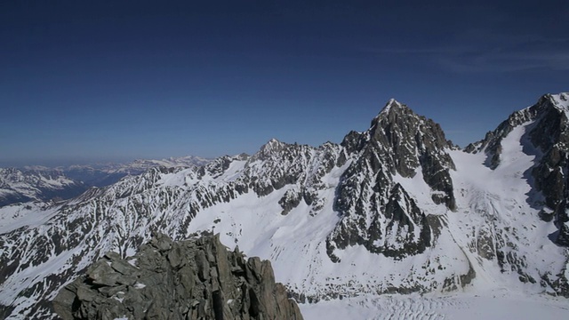 阿真蒂埃冰川和大蒙特滑雪域/法国阿尔卑斯山视频素材