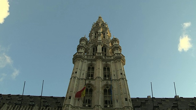 盖帽Fomate市政厅布鲁塞尔佛兰德斯布拉班特比利时视频素材
