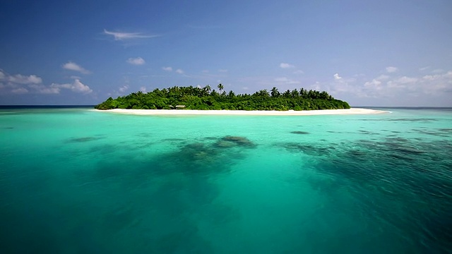 热带岛屿和泻湖，马尔代夫，印度洋视频下载