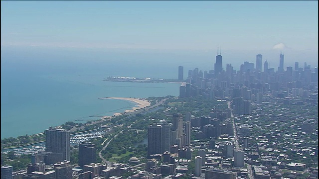 芝加哥市中心的航拍图视频素材