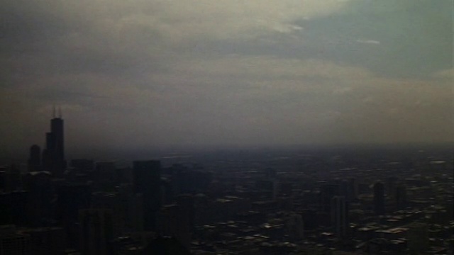 风暴穿越芝加哥的时间流逝视频素材