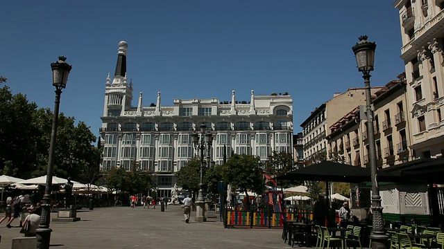 圣安娜广场/西班牙马德里视频素材