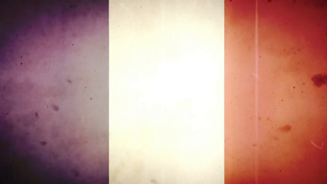 法国国旗-邋遢复古老电影循环与音频视频下载