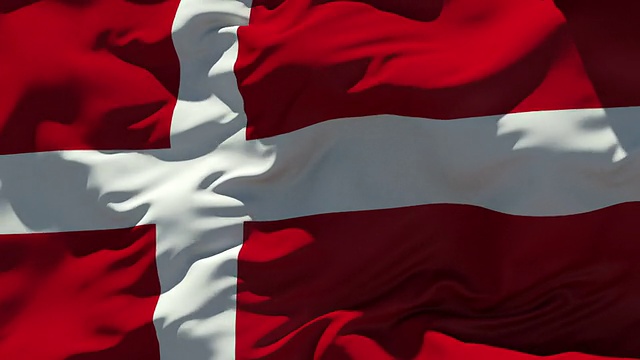 丹麦国旗视频素材