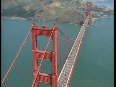 从交通状况到横跨旧金山湾的金门大桥视频下载
