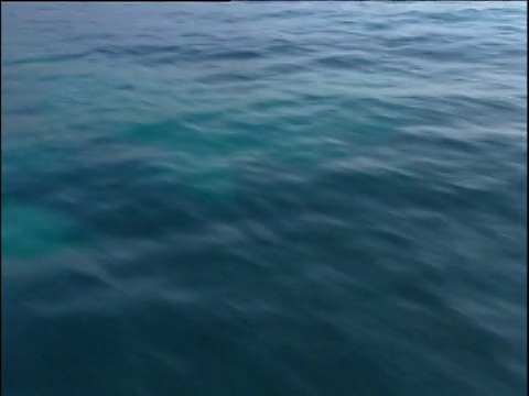 以不同深浅的蓝色快速掠过大海。撒丁岛。视频下载