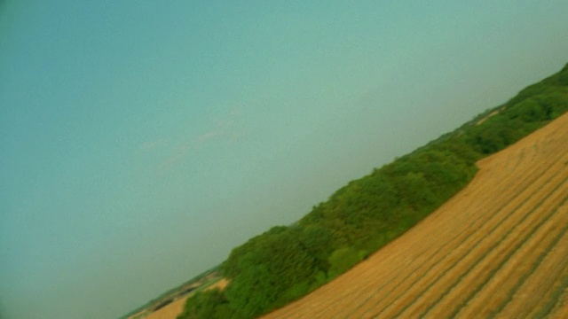 空中金色农田/ Shottesbrooke，伯克郡，英格兰视频素材