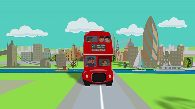 乘坐穿越伦敦的巴士视频下载