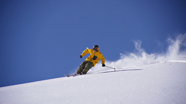 深滑雪視頻素材