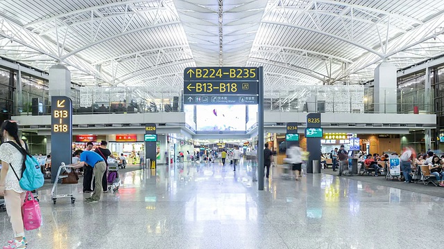 中国广州机场候机室视频下载