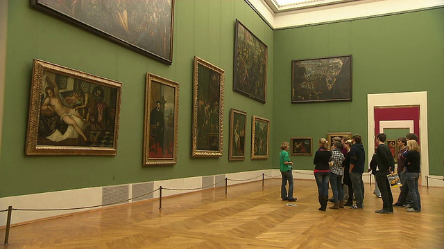 Alte Pinakothek，室内，艺术，人物，绘画视频素材