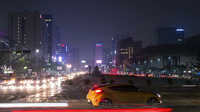 光华门广场的夜景视频素材