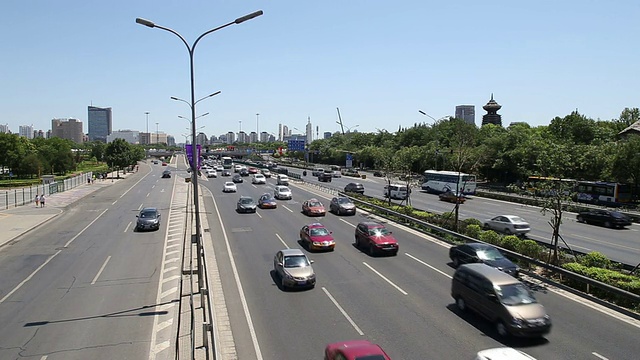 中国北京繁忙的交通视频素材